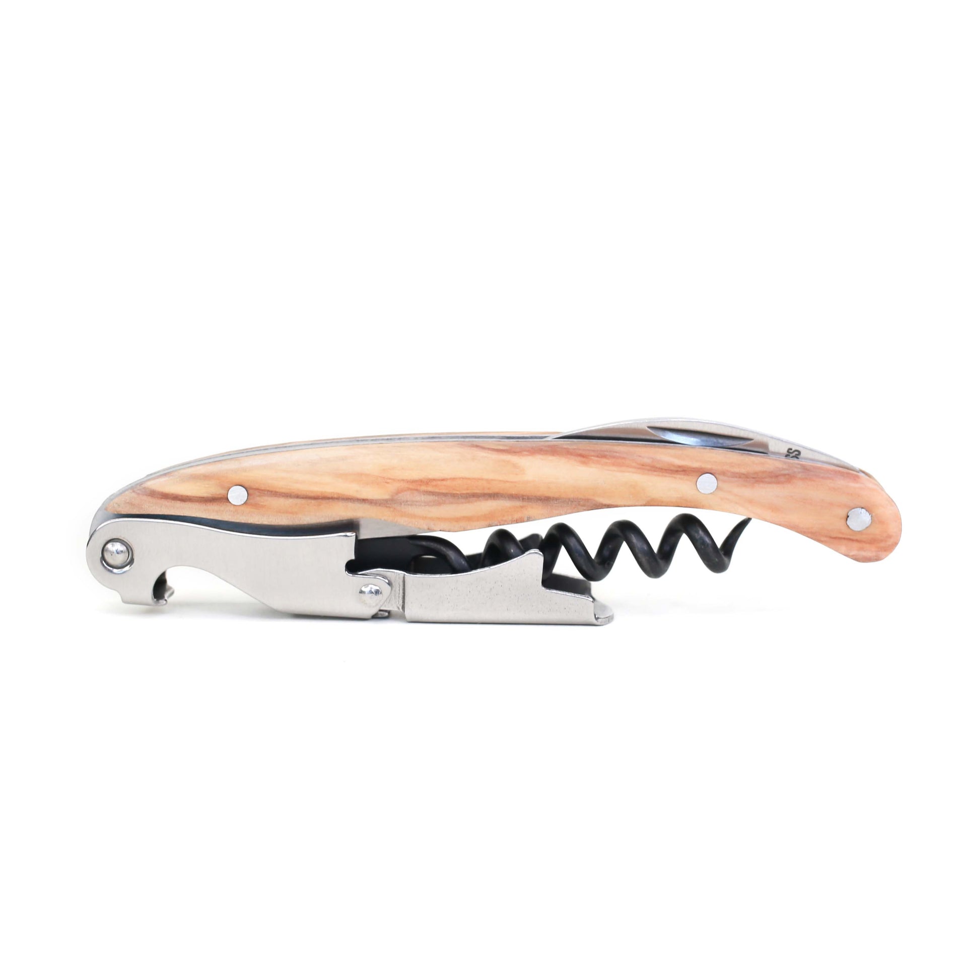 Vincere Olive Wood Handle Waiters Corkscrew