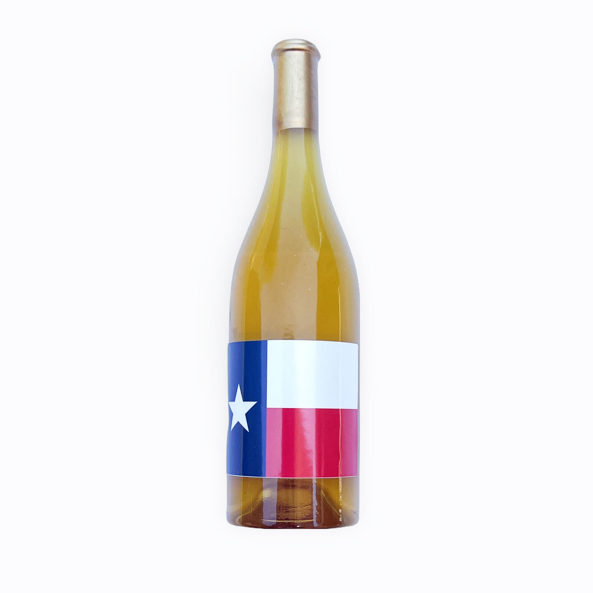 Texas State Flag Custom Miniature White Wine Bottle Magnet