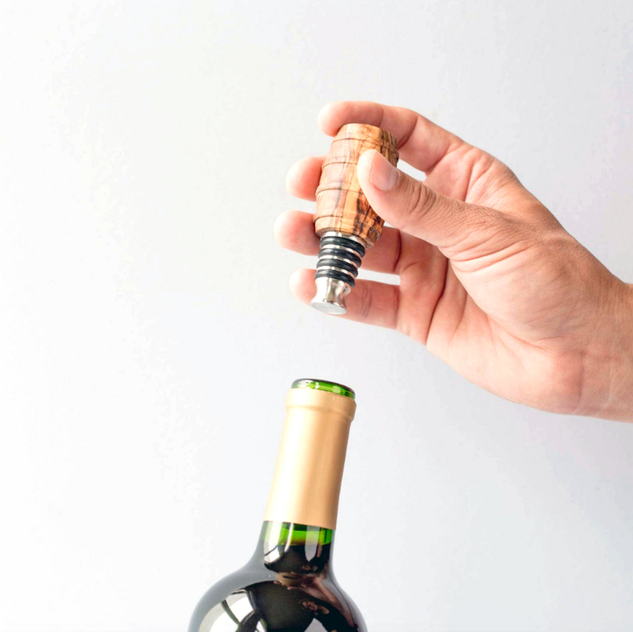 Olivewood Barrel Shaped Bottle Stopper