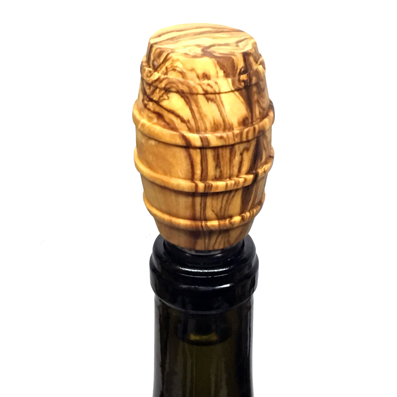 Olivewood Barrel Shaped Bottle Stopper