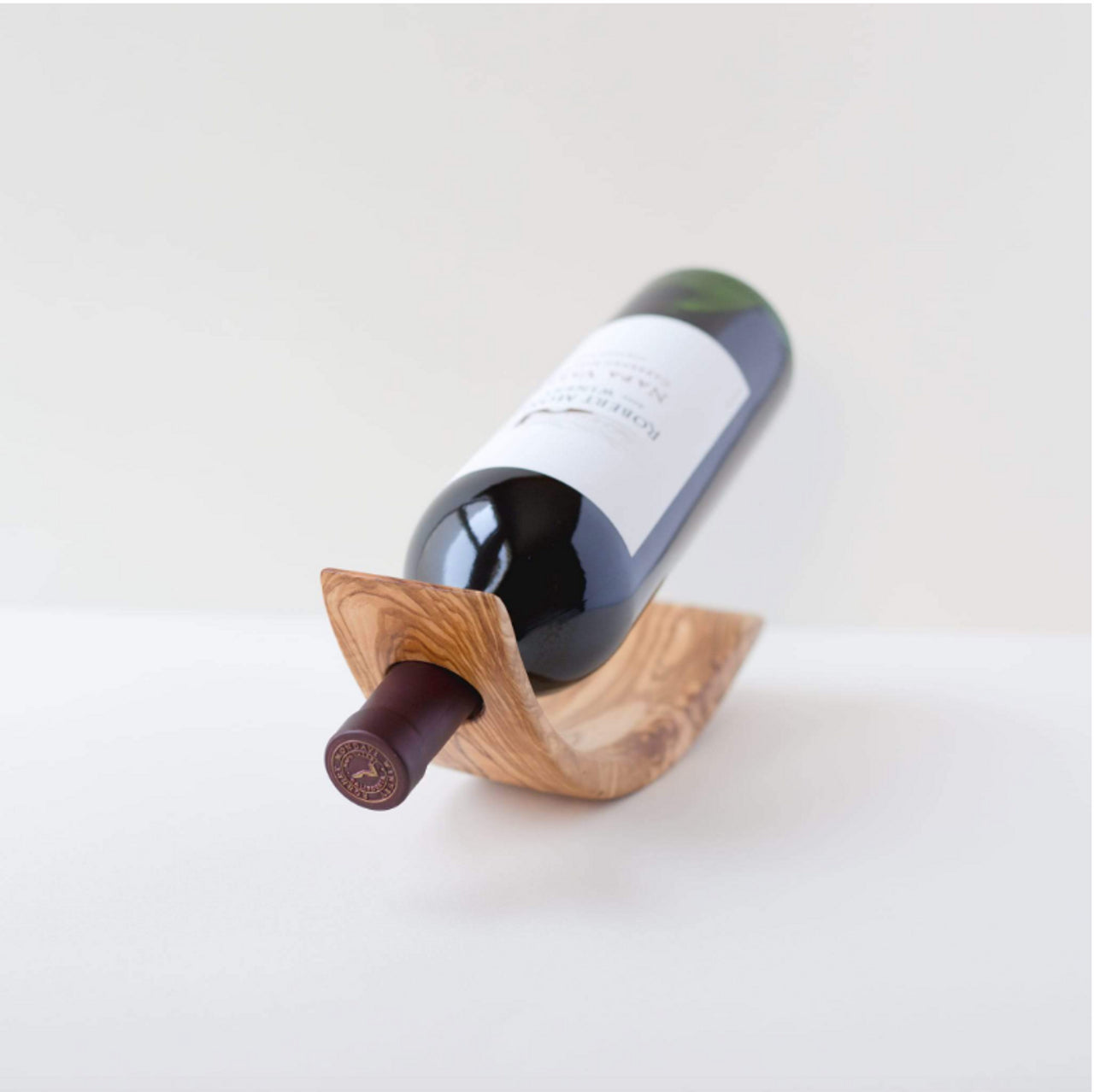 Olivewood Wine Bottle Balance - Arch