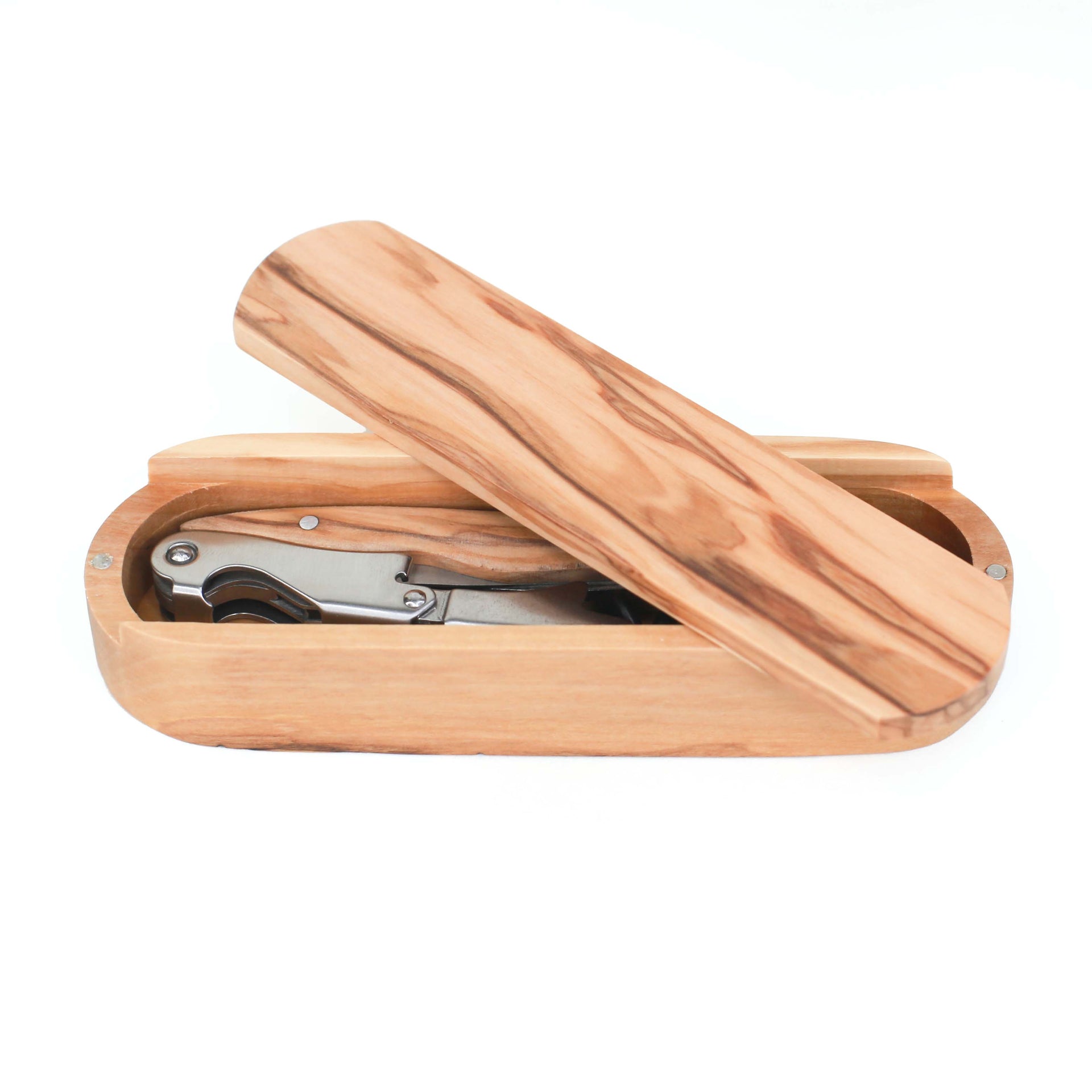 Olive Wood Corkscrew Gift Box